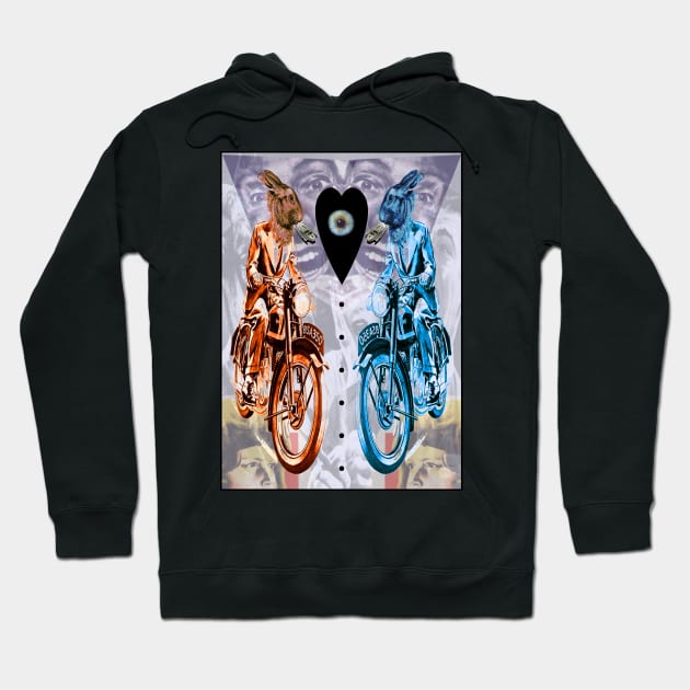 Motor Hare Shout Girl (Artwork by The Shend) Hoodie by Bugsponge